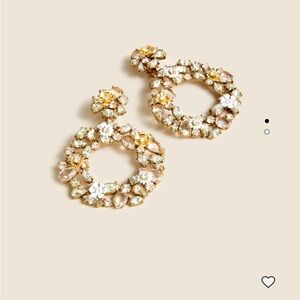 J.Crew floral hoop earrings NEW WITH TAGS